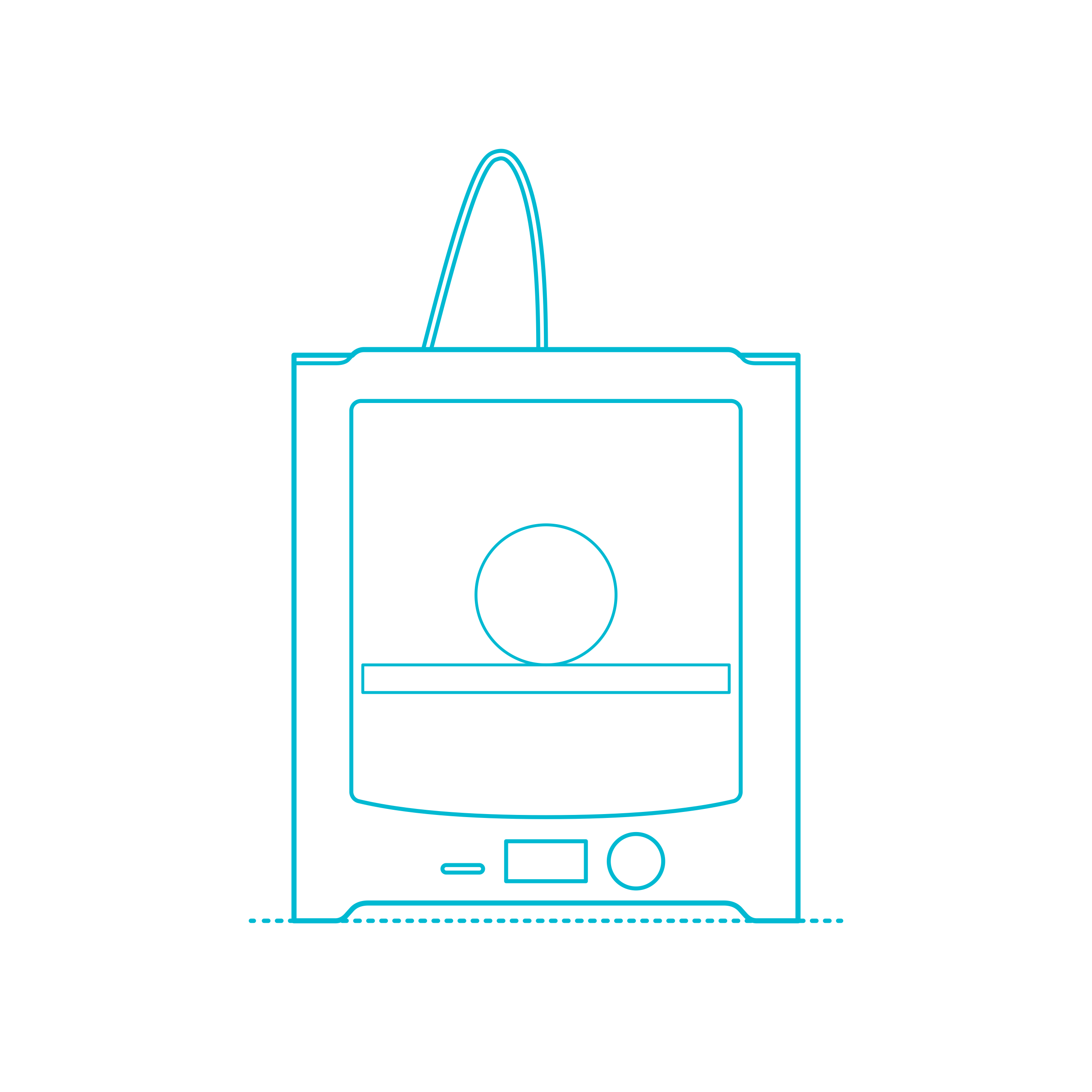 Digital 3D Printers Ultimaker 2 Plus Simple Line Art Svg Vector Free Vectors